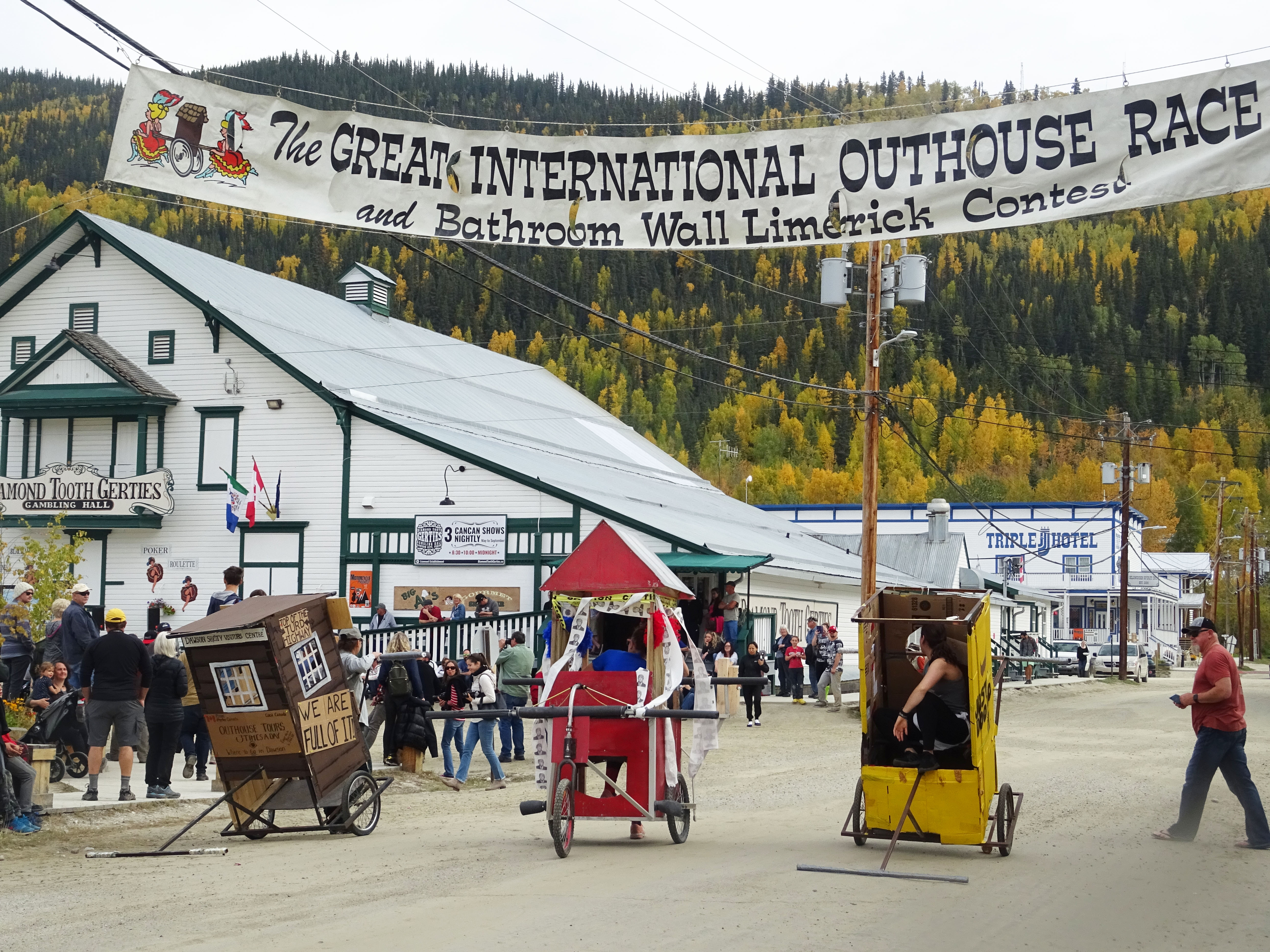 International Outhouse race, Dawson city, Yukon, Canada